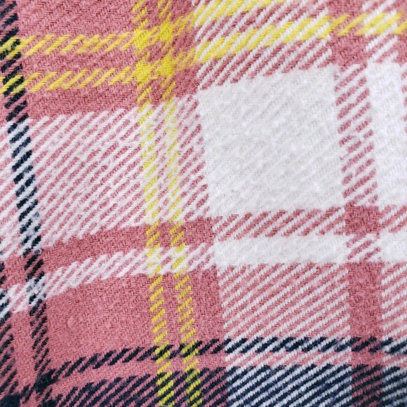 Duluth Trading Co Pink Folklore Flannel Duster Dress Plaid Button Up Size XS - Picture 13 of 16